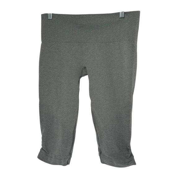 Lululemon Athletica Gray Q5 Compression Cropped Leggings Sz 10 - Picture 1 of 7
